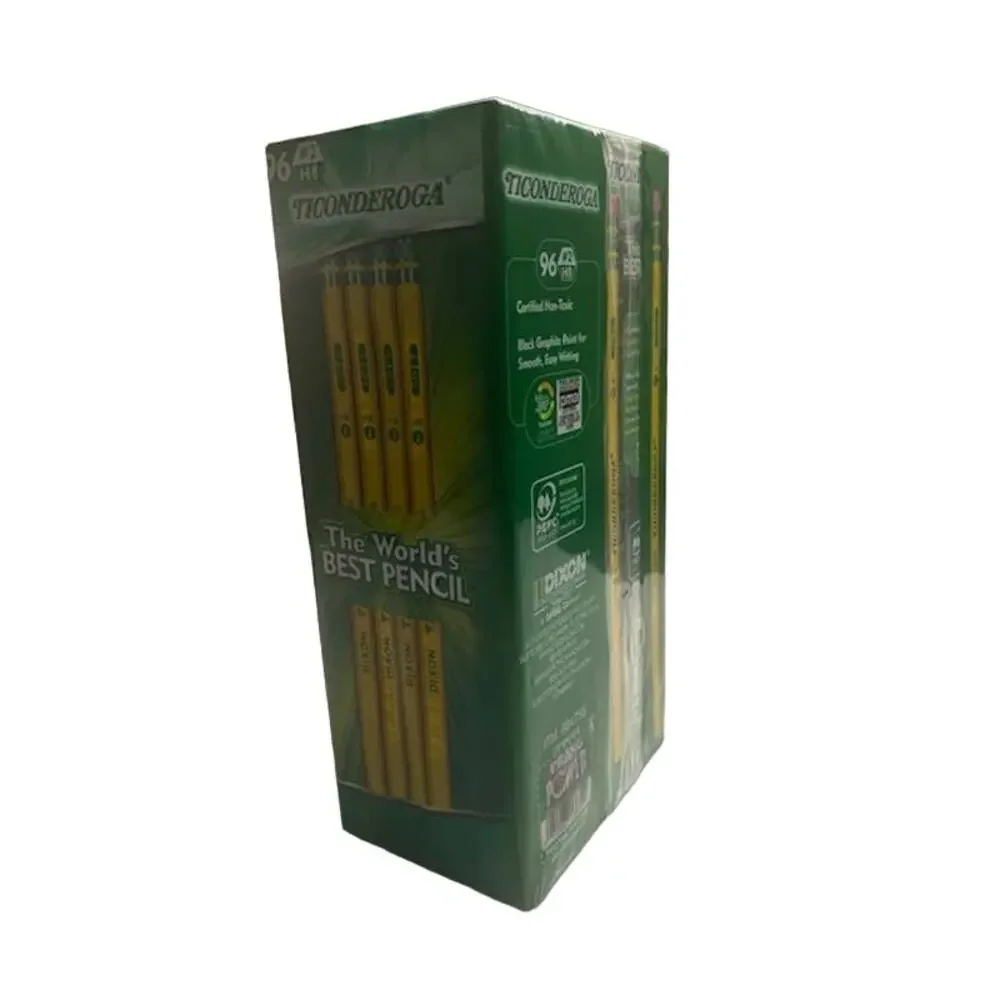 Dixon 13872 Ticonderoga Woodcase Pencil HB #2 Soft Yellow Barrel 96 Pack